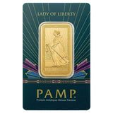 PAMP Suisse Lady of Liberty GREEN Gold Bar .9999 Fine (in Assay) 1 Oz