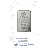 Fortuna Platinum Minted Bar - 1 oz