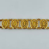 21k Gold Five Motif Rose Bead Bracelet 19.77 grams | 206258