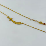 21k Gold Sword Necklace 4.25 grams | 203437