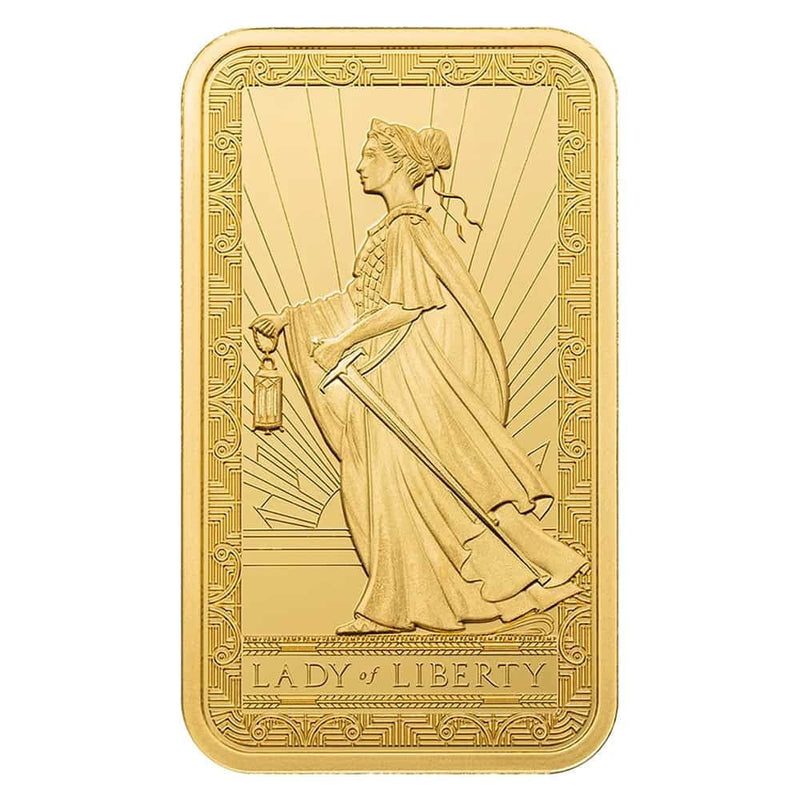 PAMP Suisse Lady of Liberty GREEN Gold Bar .9999 Fine (in Assay) 1 Oz