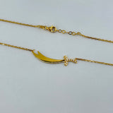 21k Gold Sword Necklace 4.25 grams | 203437