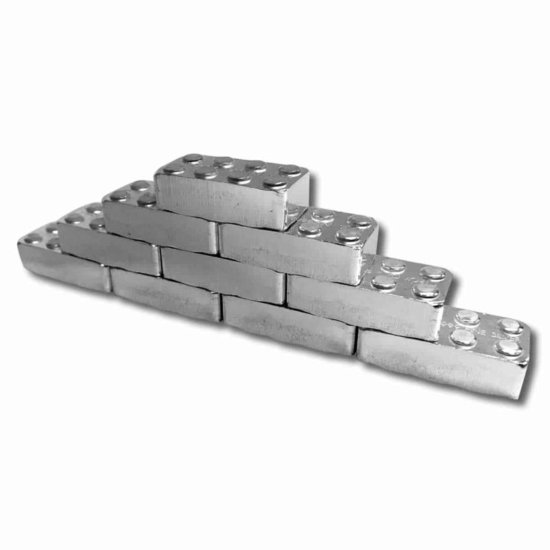 12 oz .999 Fine Silver - Qty 12 - 1oz Building Block Bars - The Starter Kit