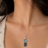 Layered Blue Topaz Pendant | 170322