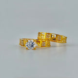 21k Gold Engagement Ring Set 3.95 grams| 201368