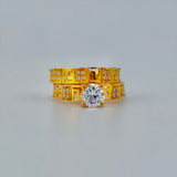 21k Gold Engagement Ring Set 3.95 grams| 201368