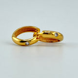 21K Gold Huggie Earrings with Stone 2.68 grams | 207764