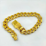 21K Gold Monaco Diamond-Cut Polished Bracelet 11.36 grams| 208537