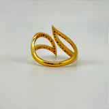 21K Gold Modern Crossover Ring 3.98 grams | 206190