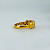 21K Gold Polished Bead Ring 2.11 grams | 206187