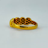 21K Gold Polished Bead Ring 2.11 grams | 206187