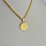 21K Gold Star Ayat Al Kursi Pendant 1.77 grams | 207754