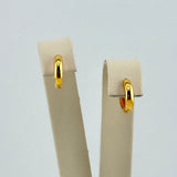 21K Gold Plain Hoop Earrings 1.76 grams | 207765