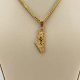 21K Gold Palestine Map Pendant Large 3.52 grams | 207798