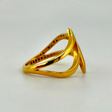 21K Gold Modern Crossover Ring 3.98 grams | 206190