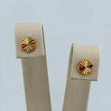 21K Gold Flower Baby Stud Earrings 1.20 grams | 206177