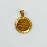 21K Gold Round Ayat Al Kursi Pendant 1.82 grams | 207760