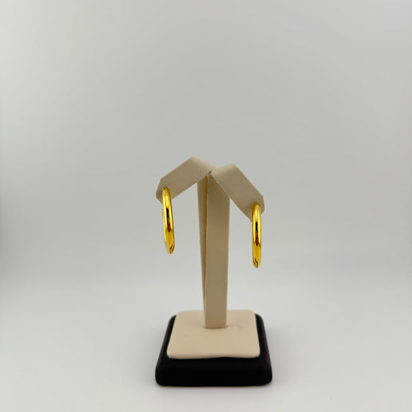 21K Modern Hoop Earrings