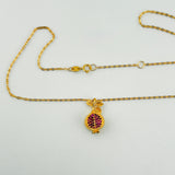 21k Gold Pomegranate Necklace 3.66 grams | 206636