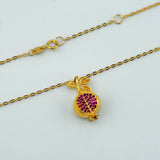21k Gold Pomegranate Necklace 3.66 grams | 206636