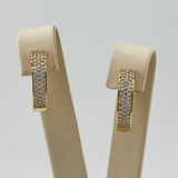 ZEN 18K Yellow Gold Natural Diamond Hoop Earrings 0.74ct | 206702