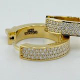 ZEN 18K Yellow Gold Natural Diamond Hoop Earrings 0.74ct | 206702
