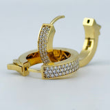 ZEN 18K Yellow Gold Natural Diamond Hoop Earrings 0.74ct | 206702