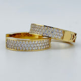 ZEN 18K Yellow Gold Natural Diamond Hoop Earrings 0.74ct | 206702