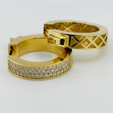 ZEN 18K Yellow Gold Natural Diamond Hoop Earrings 0.74ct | 206702