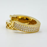 ZEN 18K Yellow Gold Natural Diamond Hoop Earrings 0.74ct | 206702