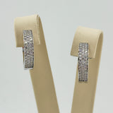 18K White Gold Natural Diamond Hoop Earrings 0.91ct | 206716