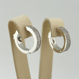 18K White Gold Natural Diamond Hoop Earrings 0.91ct | 206716