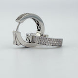 18K White Gold Natural Diamond Hoop Earrings 0.91ct | 206716
