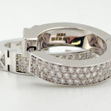 18K White Gold Natural Diamond Hoop Earrings 0.91ct | 206716