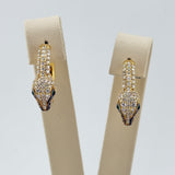 18K Yellow Gold Diamond & Emerald Fashion Stud Earrings 1.26ct Diamond 0.04ct Emerald | 206720