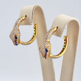 18K Yellow Gold Diamond & Emerald Fashion Stud Earrings 1.26ct Diamond 0.04ct Emerald | 206720