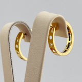18K White Gold Sapphire & Diamond Hoop Earrings 0.61ct Sapphire 0.39ct Diamond | 206730