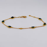 ZEN 18K Yellow Gold Rose Cut Emerald & Diamond Bracelet | 206775