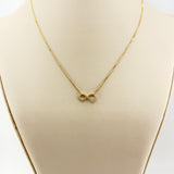 18K Yellow Gold Diamond Infinity Necklace 0.20ct 3.14 grams | 206782