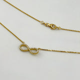 18K Yellow Gold Diamond Infinity Necklace 0.20ct 3.14 grams | 206782