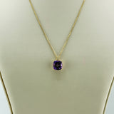 18K Yellow Gold Amethyst & Diamond Necklace 5.12ct Amethyst 0.05ct Diamond | 206783