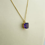 18K Yellow Gold Amethyst & Diamond Necklace 5.12ct Amethyst 0.05ct Diamond | 206783