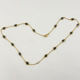 18K Yellow Gold Sapphire & Diamond Necklace 8ct Sapphire 0.03ct Diamond | 206786