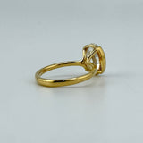 18k Bezel Set Oval Engagement Ring 2.54 ct | 201855