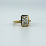 18k Radiant Bezel Set Engagement Ring 3.10 ct | 201856