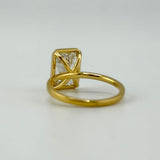 18k Radiant Bezel Set Engagement Ring 3.10 ct | 201856