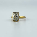 18k Radiant Bezel Set Engagement Ring 3.10 ct | 201856
