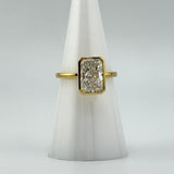 18k Radiant Bezel Set Engagement Ring 3.10 ct | 201856