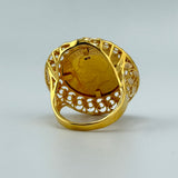 21k Gold Luxury Lira Coin Ring 11.53 grams | 201859