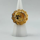 21k Gold Textured Lira Coin Ring 8.14 grams | 201860